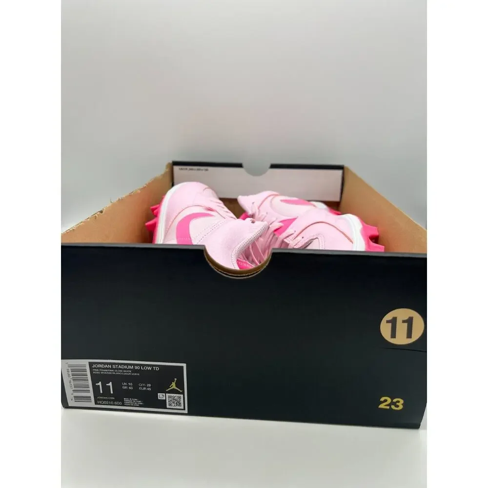 Nike Air Jordan Stadium 90 Low TD Pink White HQ0210-600 Football Men Size 11.